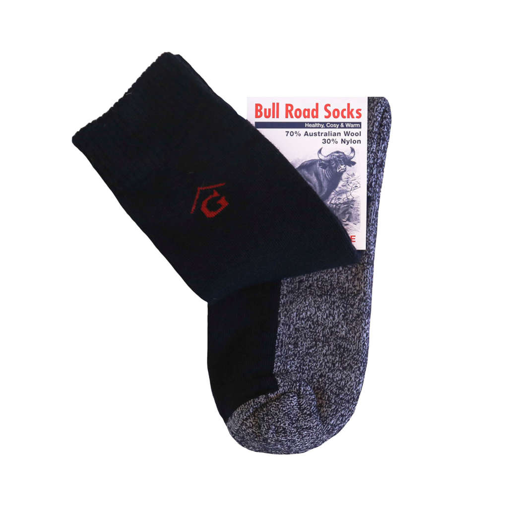 Bull Road Socks Made in Australia Mens Sock