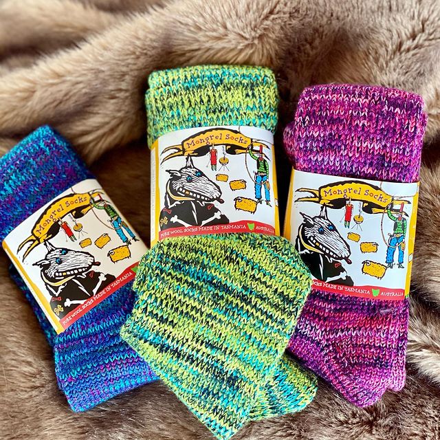 Mongrel Socks Tasmania Aussie made wool socks